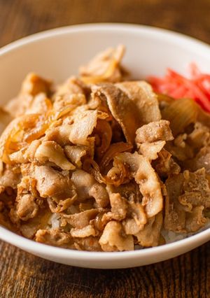 A picture of Homestyle Japanese Pork Bowl (butadon).