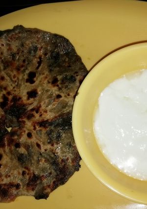 A picture of Leftover Bathu ka paratha.
