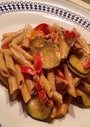 Una foto de Penne a la toscana