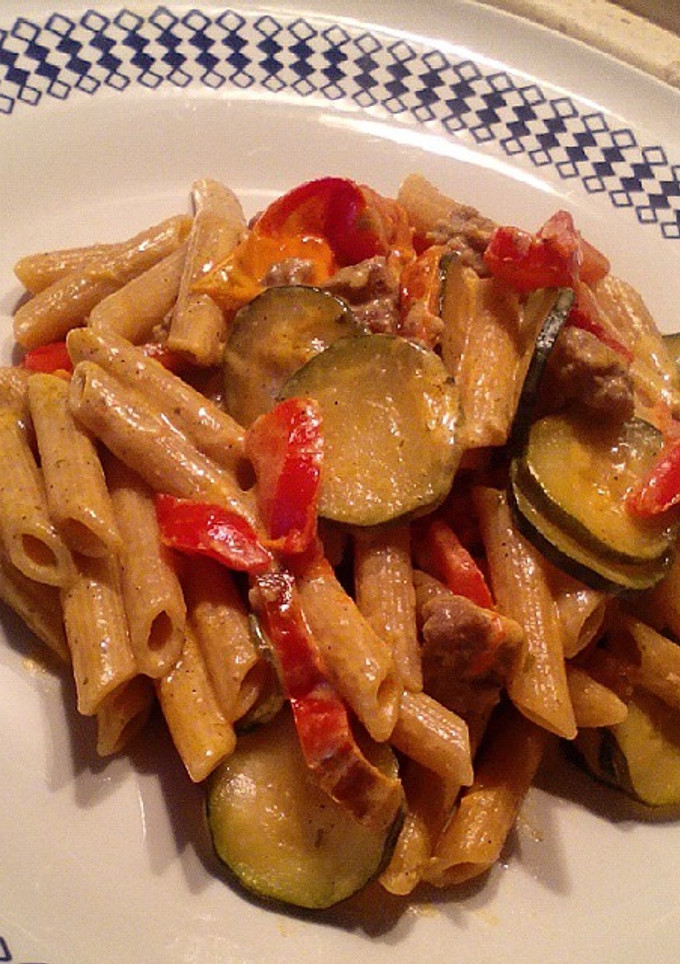 Una foto de Penne a la toscana