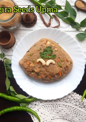 A picture of Rajgira Seeds Upma.