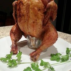 A picture of Beer Can Chicken.