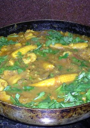 A picture of Baby corn sabjee.