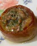 Tournedós de cordero con mantequilla aderezada y guarnición de setas