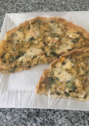 Una foto de Tarta de pollo y zapallitos