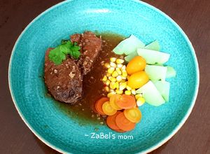 Foto resep Balsamic Beef Steak - Bistik Balsamic (slow cooker)