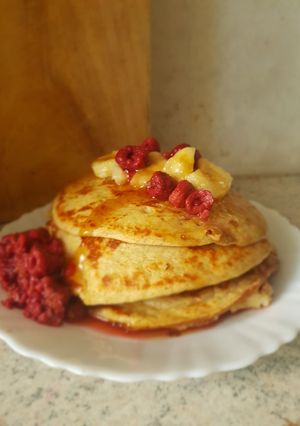 Una foto de Panqueque de avena y Plátano🥞🍌