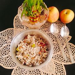 A picture of Sabudana khichdi (For fasting or vrat).