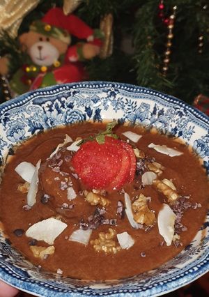 Una foto de Smoothie bowl de chocolate