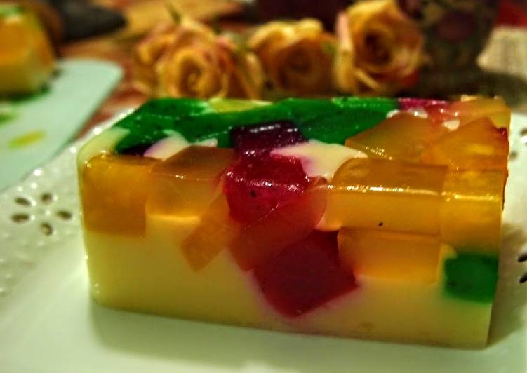 Recipe of Super Quick Homemade Fruity Mosaic Gelatine