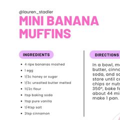 A picture of Mini banana muffins.