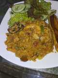 Arroz con mariscos congelados
