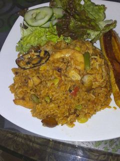 Una foto de Arroz con mariscos congelados