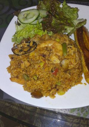 Una foto de Arroz con mariscos congelados