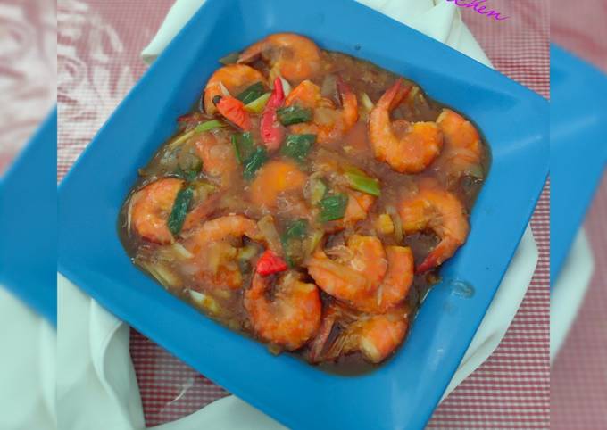 Udang Saus Tiram Asam Pedas Manis