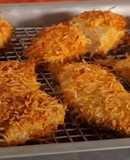 Coconut crusted chicken strips