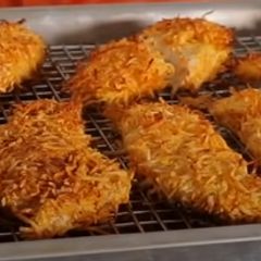 A picture of Coconut crusted chicken strips.