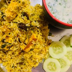 A picture of Paneer Matar dum Biriyani.