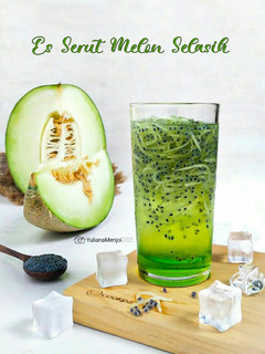 Foto resep Es Serut Melon Selasih
