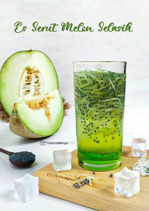 Foto resep Es Serut Melon Selasih