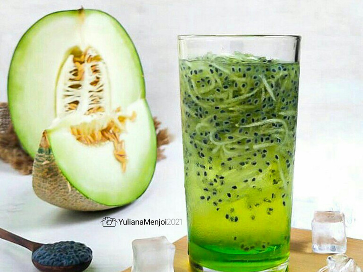 Cara Bikin Es Serut Melon Selasih Kekinian