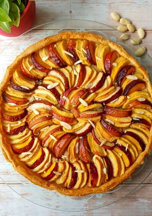 A picture of Apple and Nectarine Tart.