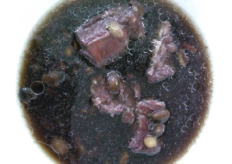 Homemade 黑豆排骨汤 Black Bean Pork Rib Soup