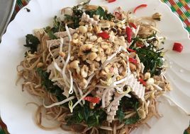 Nộm Hoa chuối giò lụa