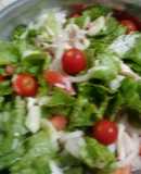 Ensalada de arroz con lechuga