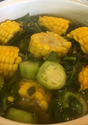Foto resep Sayur Bening Bayam Gambas Jagung