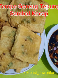 Foto resep Tempe Goreng Tepung Sambal Kecap iris