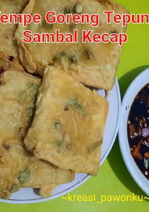 Foto resep Tempe Goreng Tepung Sambal Kecap iris