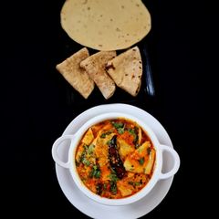 A picture of Kathiyawadi Papad ki Sabji.