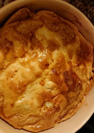 Una foto de Tarta de carne, morrones y ricotta con microondas