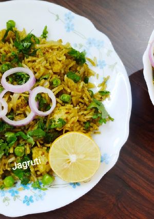A picture of Hariyali Pulao !!.