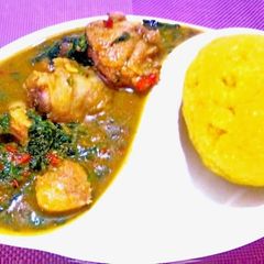 A picture of Cocoyam soup.