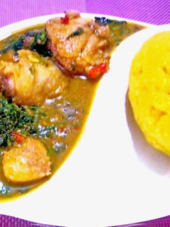 A picture of Cocoyam soup.