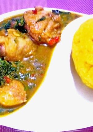 A picture of Cocoyam soup.