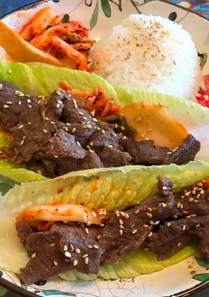 A picture of Oven-Baked Korean Beef BBQ.