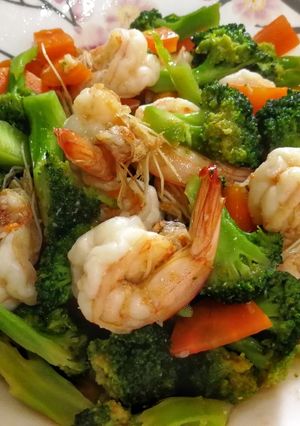 รูปของ กุ้งผัดบล็อคโคลี่