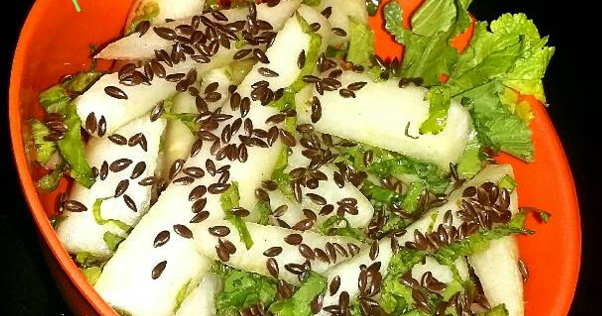 Radish & flax seed salad Recipe by Poonam Singh Cookpad