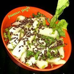 Radish & flax seed salad A picture of Radish & flax seed salad.