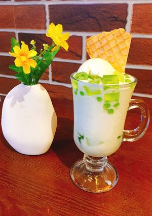 Hình của món Pandan Ice cream Yougurt.
