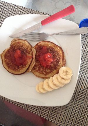 Una foto de Hot cakes de plátano