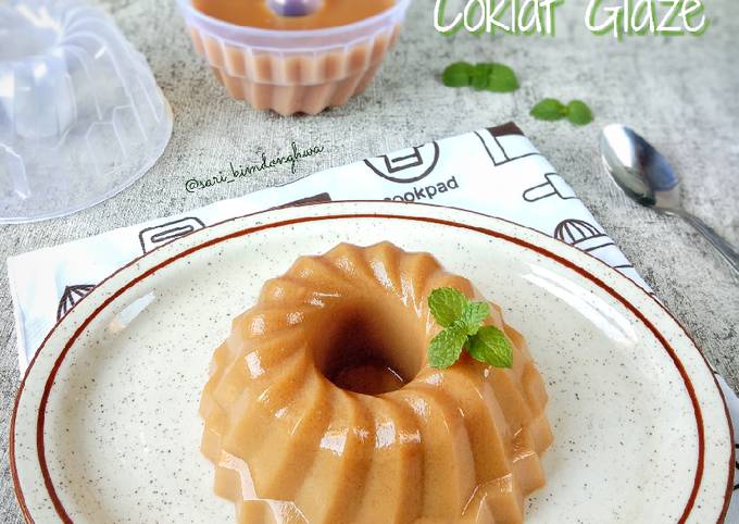 Resep Puding Coklat glaze Tiramisu Anti Gagal