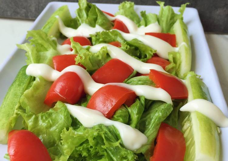 Cara memasak Salad lettuce paprika  yang Bisa Manjain Lidah