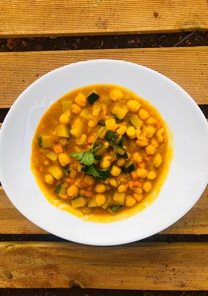 Foto de Caril de grão de bico e legumes