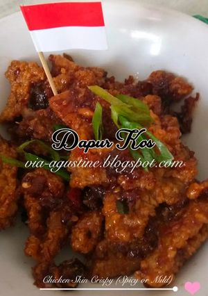 Foto resep Kulit ayam crispy pedas daun jeruk
