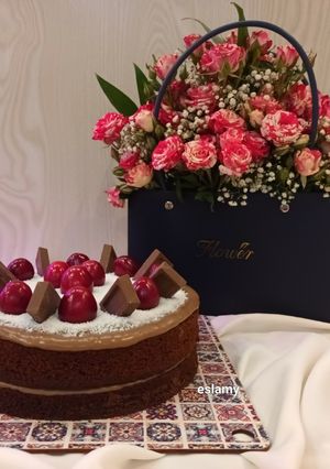 عکسی از دستور کیک کوئیک میکس کاکائویی با آرد سبوس دار و شکر سرخ