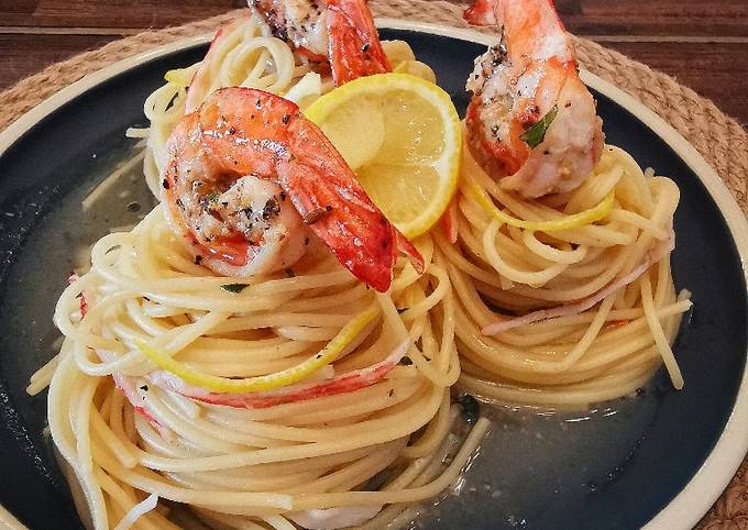 Recipe of Ultimate Zesty Prawn Pasta